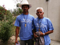 Moya village leaders Reynario & Luciano wearing the 2007 Mission shirts