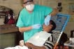 Dr. Hettinger with dental patient