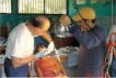 Dr. Hettinger works on a dental patient