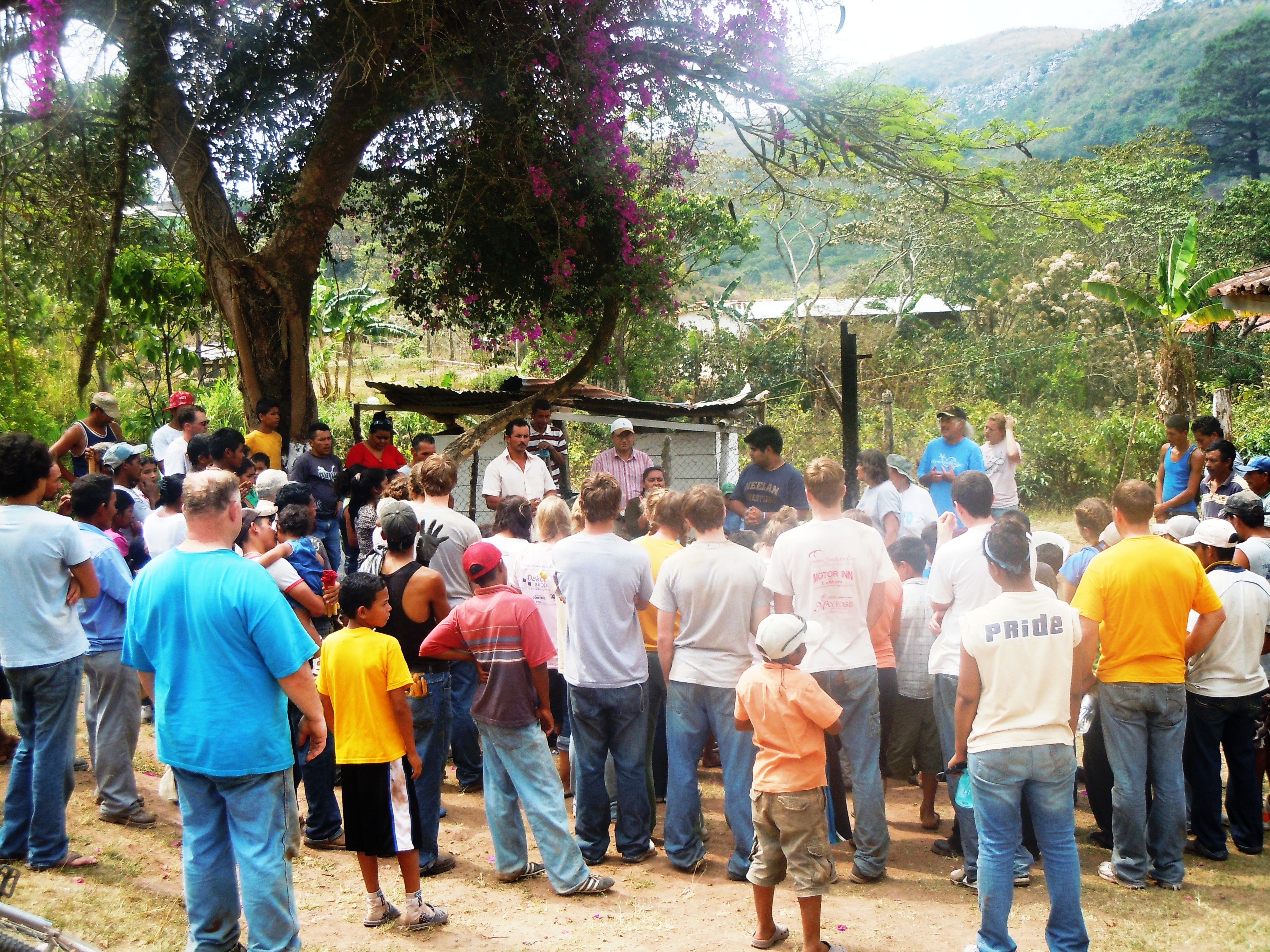 Missioners and villagers of La Florida celebrate on the final day