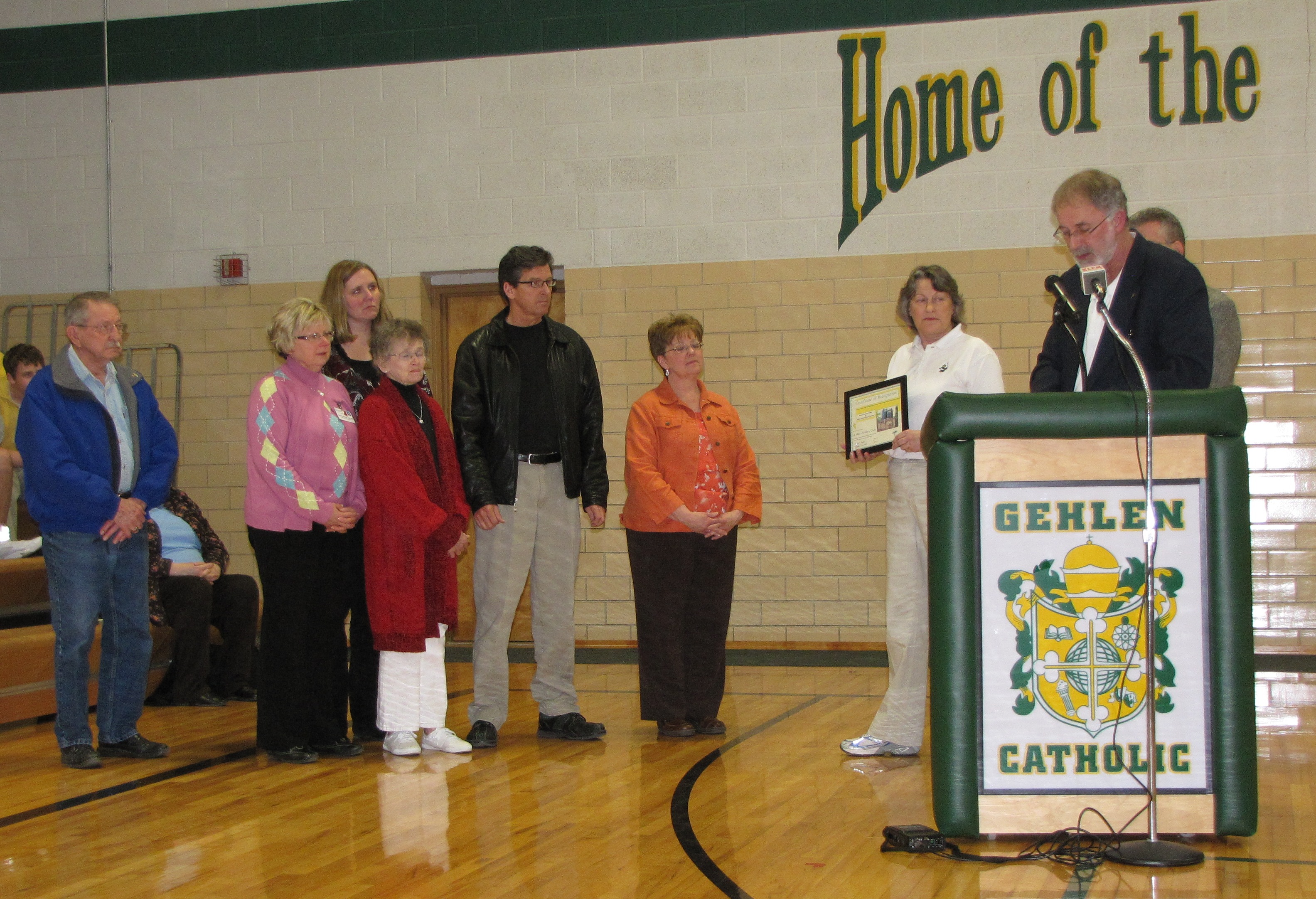 Rotary members are recognized for their generous donation for multiple water projects in Honduras