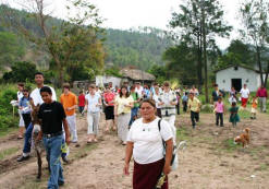 Palm Sunday procession in El Guante