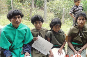 Xicaque family wait their turn to see the doctors